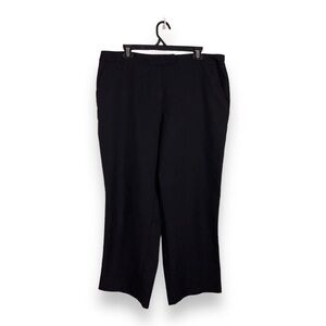 SIZE 18 PETITE VINTAGE BLACK DRESS PANTS KATHIE LEE STRAIGHT LEG